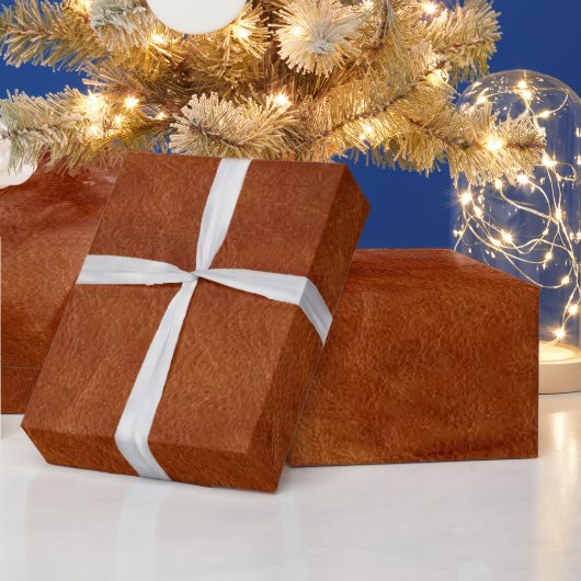 Brown Leather Wrapping Paper Geschenkpapier (Feiertage)