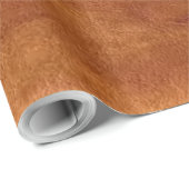 Brown Leather Wrapping Paper Geschenkpapier (Rolleneckpunkt)