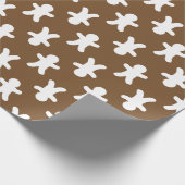 Brown-Lebkuchen-Mann-Muster Geschenkpapier (Ecke)