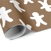 Brown-Lebkuchen-Mann-Muster Geschenkpapier (Rolleneckpunkt)