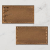 Brown-Leder-Blick-Designer-Oberfläche Visitenkarte (Vorne/Hinten)