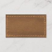 Brown-Leder-Blick-Designer-Oberfläche Visitenkarte (Rückseite)