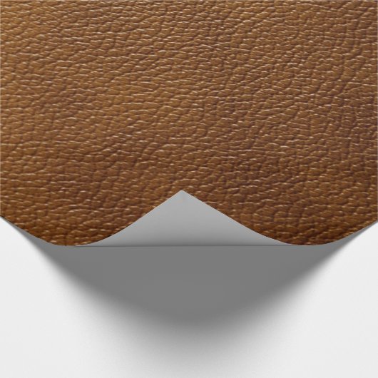Brown-Leder-Blick Geschenkpapier (Ecke)