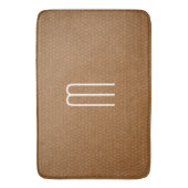 Brown-Leder-Blick-kundenspezifische Bad-Matten Badematte (Vorderseite Vertikal)