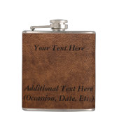 Brown-Leder Flachmann (Vorderseite)