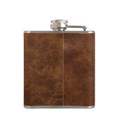Brown-Leder Flachmann (Rückseite)