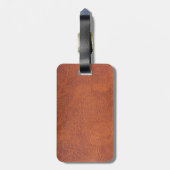 Brown-Leder Gepäckanhänger (Rückseite vertikal)