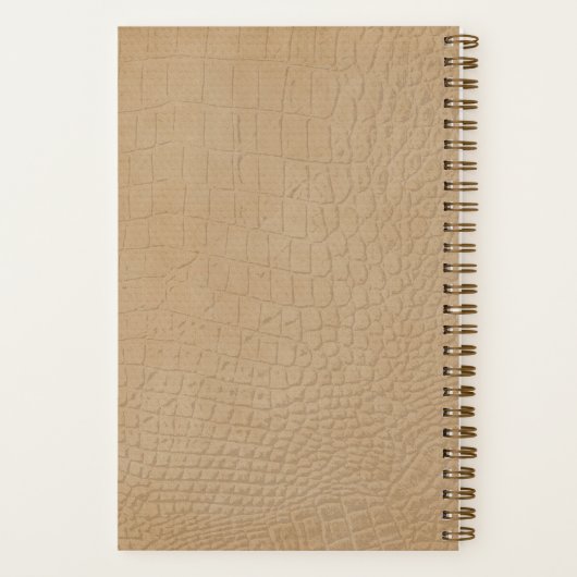 Brown Leder Look Journal Notizblock (Rückseite)