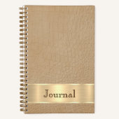 Brown Leder Look Journal Notizblock (Vorderseite)