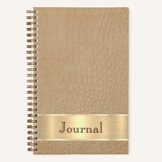 Brown Leder Look Journal Notizblock (Vorderseite)