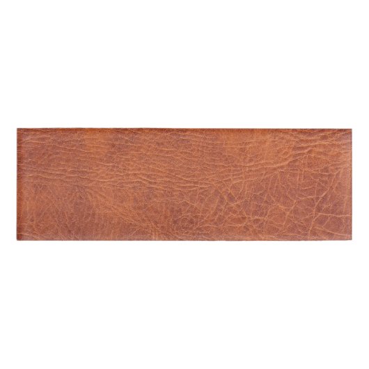 Brown-Leder Namenschild (Vorderseite)