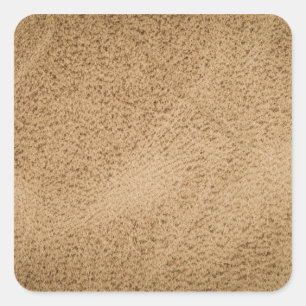 Brown-Leder Quadratischer Aufkleber