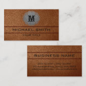 Brown-Leder Visitenkarte (Vorne/Hinten)