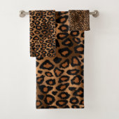 Brown Leopard Muster Badhandtuch Set (Insitu)