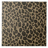 Brown Leopard Print Fliese (Vorderseite)