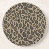 Brown Leopard Print Getränkeuntersetzer (Vorne)