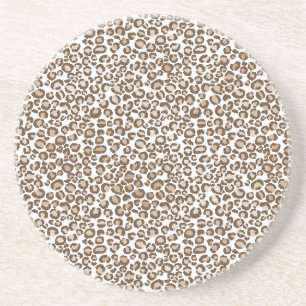 Brown Leopard Print Getränkeuntersetzer