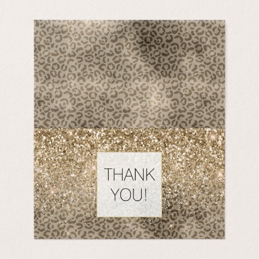 Brown Leopard Print Gold Glitter sparkle (Außenseite Aufgefaltet)