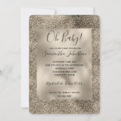 Brown Leopard Print Gold Glitter sparkle Einladung (Vorderseite)