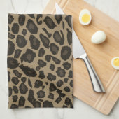 Brown Leopard Print Handtuch (Viertel Falte)