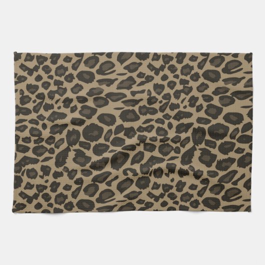 Brown Leopard Print Handtuch (Horizontal)