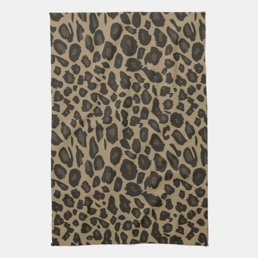 Brown Leopard Print Handtuch (Vertikal)