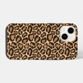 Brown Leopard Print iPhone Hülle (Rückseite (Horizontal))