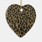 Brown Leopard Print Keramik Ornament (Rechts)