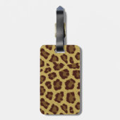 Brown Leopard Print Luggage Tag Gepäckanhänger (Rückseite vertikal)