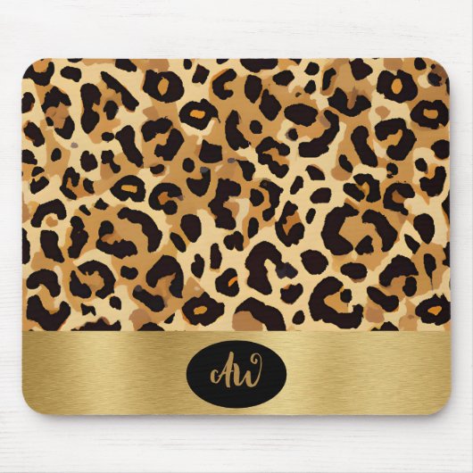 Brown Leopard Print Mousepad (Vorne)