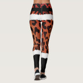 Brown Leopard Print Santa Claus Kostüme Weihnachte Leggings (Rückseite)