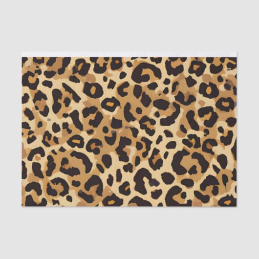 Brown Leopard Print Seidenpapier (Vorderseite)