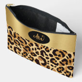 Brown Leopard Print Zubehörtasche (Offen)