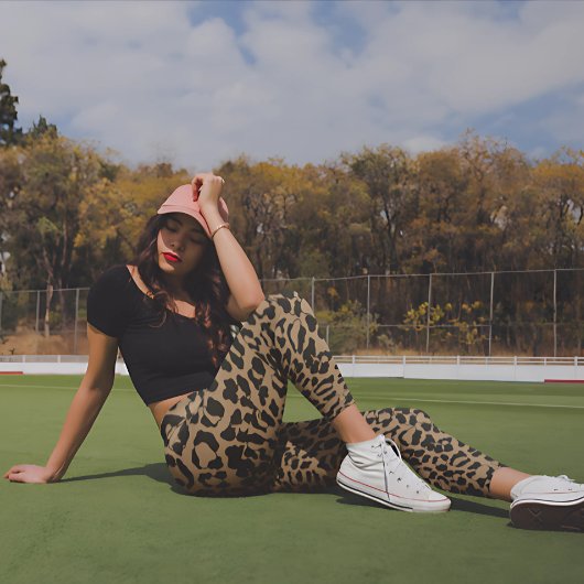 Brown Leopard Safari Print Leggings
