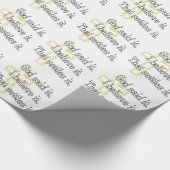 Brown Letters God sagte es Geschenkpapier (Ecke)