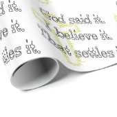 Brown Letters God sagte es Geschenkpapier (Rolleneckpunkt)