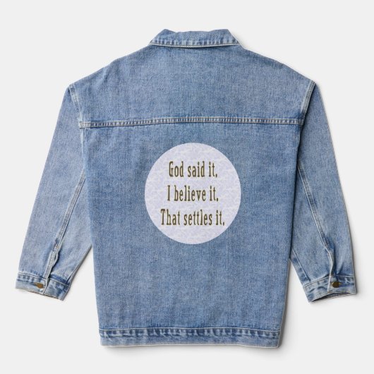 Brown Letters God sagte es Jeansjacke (Rückseite)
