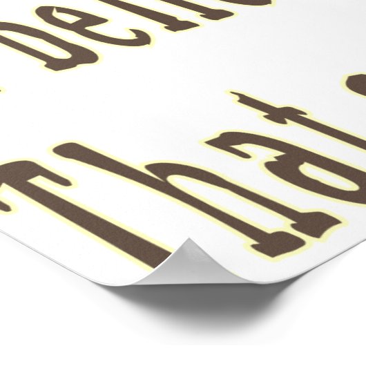 Brown Letters God sagte es Poster (Ecke)