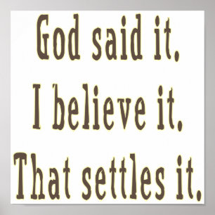 Brown Letters God sagte es Poster