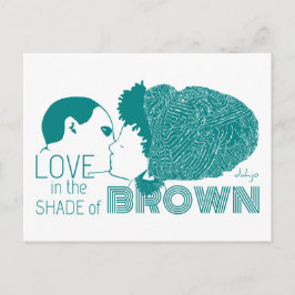 BROWN LIEBE in AQUA Postkarte
