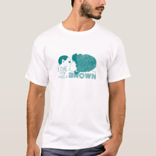BROWN LIEBE in AQUA T-Shirt