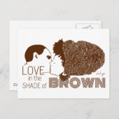 BROWN-LIEBE POSTKARTE (Vorne/Hinten)