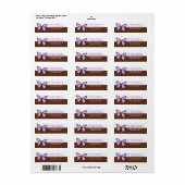 Brown & Lila Butterfly Address Labels (Vorne)