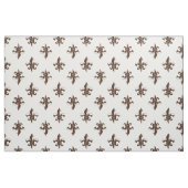 Brown-Lilien-Muster Stoff (Fat Quarter (45,7 x 55,9 cm))