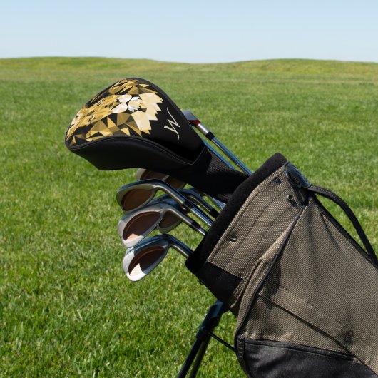 Brown Lion Golf Headcover (In SItu)