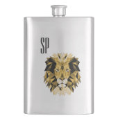 Brown Lion Monogram Flachmann (Vorderseite)