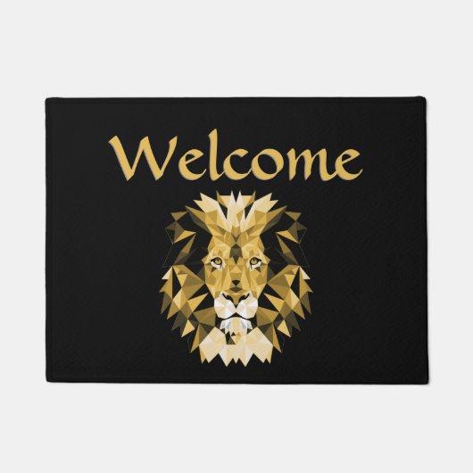 Brown Lion Willkommen Fußmatte (Vorderseite)