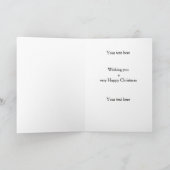 Brown / Liver Cocker Spaniel Happy Christmas card Karte (Innenseite)