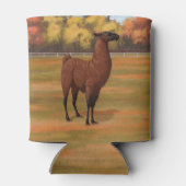 Brown Llama im Herbstweide Dosenkühler (Rückseite)