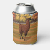 Brown Llama im Herbstweide Dosenkühler (Kanne Rückseite)